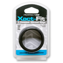 Perfect Fit Lot 3 cockrings Xact-Fit L-XL